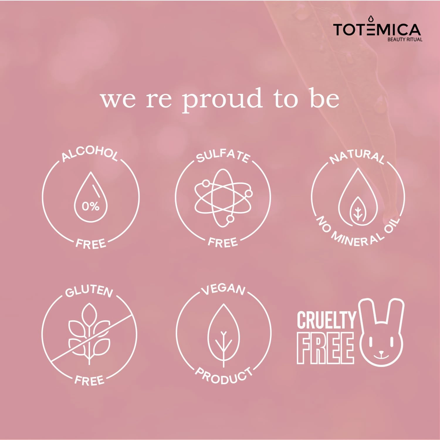 TOTEMICA Toner for Face with Hyaluronic Acid & Rose Water, Alcohol-Free, Hydrating Toner, Soothing & Refreshing Mist, Astringent for Face, Vegan & Cruelty-Free (1.69 Fl Oz)