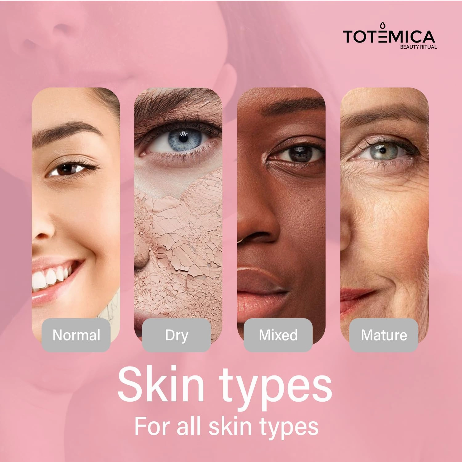 TOTEMICA Toner for Face with Hyaluronic Acid & Rose Water, Alcohol-Free, Hydrating Toner, Soothing & Refreshing Mist, Astringent for Face, Vegan & Cruelty-Free (1.69 Fl Oz)