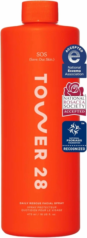 Tower 28 Beauty SOS Daily Rescue Facial Spray Jumbo Refill 16 oz / 480 mL