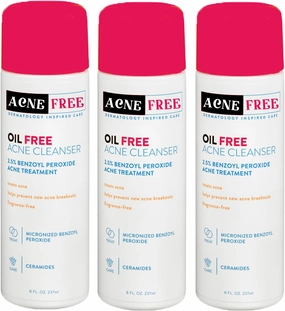 Treatment Kit Clearing System with Oil-Free Cleanser, Toner & Oil-Free Lotion - for Teens and Adults - Pack of 3