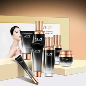Truffle Anti-Wrinkle Skin Care Large Set Beauty & Personal Care with Cleanser, Toner, Lotion, Essence, Face Cream, Eye Cream Gift Sets Care Package for Women Mother Travel Skincare Kits (7 pcs)