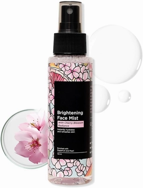 TU Brightening Face Mist Toner for Glowing Skin (Floral Scent) with Cherry Blossom & Hyaluronic Acid | Instantly Hydrates & Brightens Skin | Gentle & Non-Irritating | (100ml)