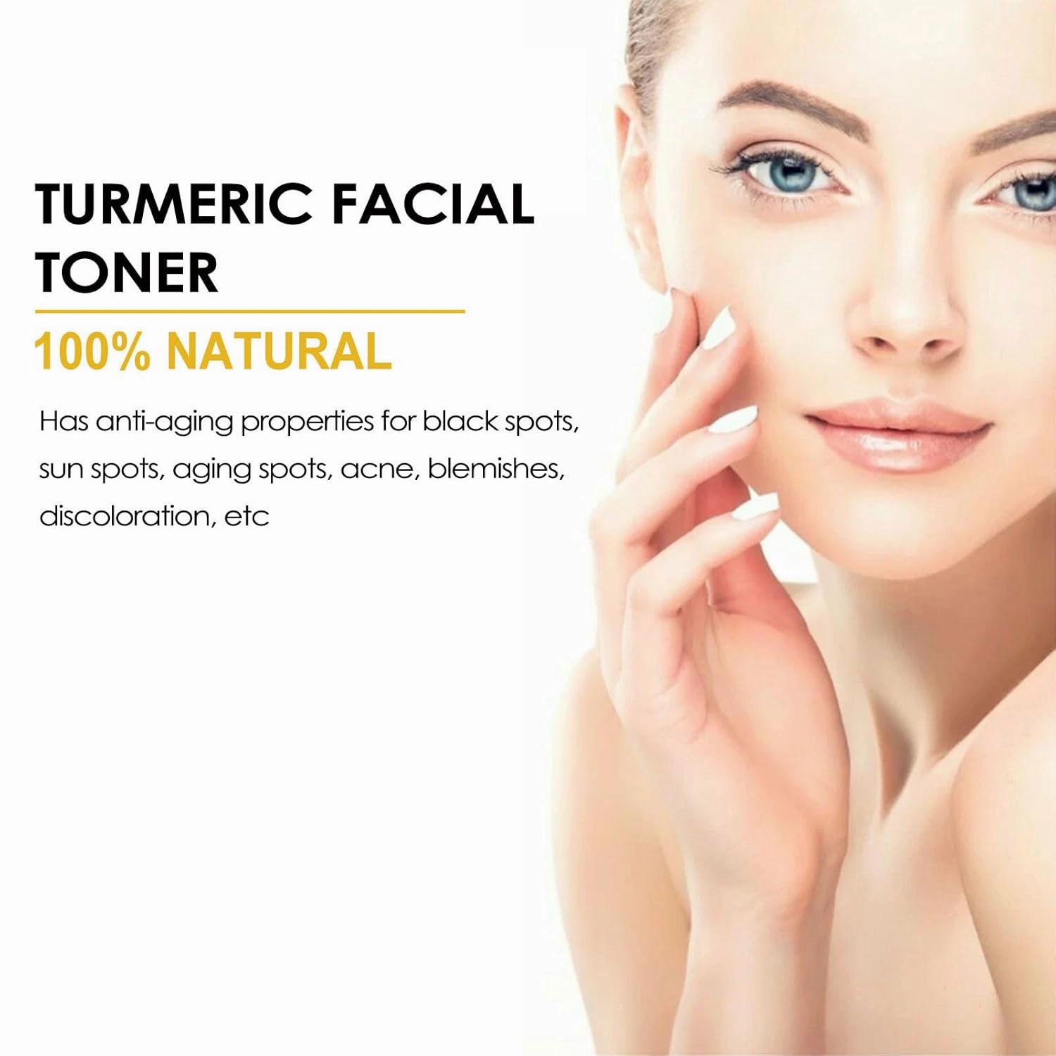 Turmeric Toner for Dark Skin, Turmeric Dark Corrector Toner for Face, Hydrating Moisturizing Facial Toner for Women, Delay Skin Aging, Improve Skin Tone (3pc)