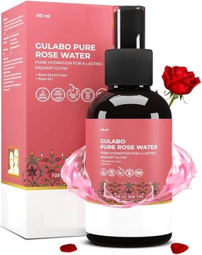 TV Gulabo Premium Rose Water | Skin, Face and Hair Toner | for All Skin Types | 110 ml