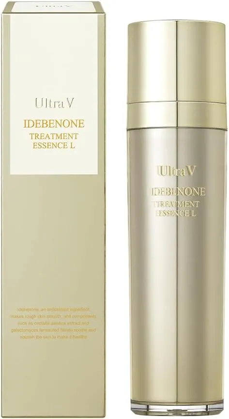 Ultra V Idebenone Treatment Facial Essence – Moisture Boosting First Treatment Essence – Galactomyces and Centella Asiatica – Antioxidant, Calming Irritated Skin, 4.93 fl oz