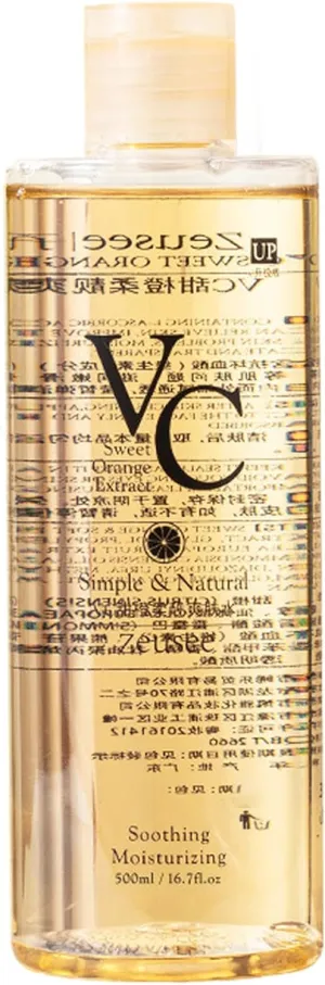 VC Sweet Orange Toner, VC Toner, 𝐕𝐂 𝐓𝐨𝐧𝐞𝐫 Intensive 𝐖𝐡𝐢𝐭𝐞𝐧𝐢𝐧𝐠, Contains 𝐕𝐂 Ingredients | Deeply Hydrating | Reducing Redness | Suitable for Sensitive Skin (500ML)