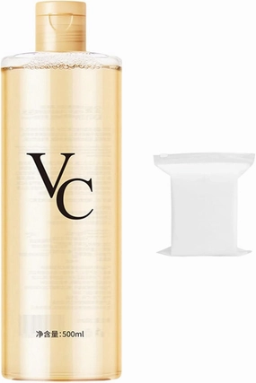 Vc Toner, 500ml, Vc Toner Intensive Brightening, Vitamin C Moisturizing 𝐭𝐨𝐧𝐞𝐫, Refreshing Texture Easy to Absorb Leaving Skin Hydrated and Shiny, Minimizes Pores & Soothes Dry (500ML)