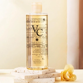 VC Toner - Korean Deep Hydration with 500ml, Vitamin C & Sweet Orange Essence, Brightening, Minimizes Pores & Soothes Dry Skin for All Types (Vitamin C Toner 17.6 fl oz)