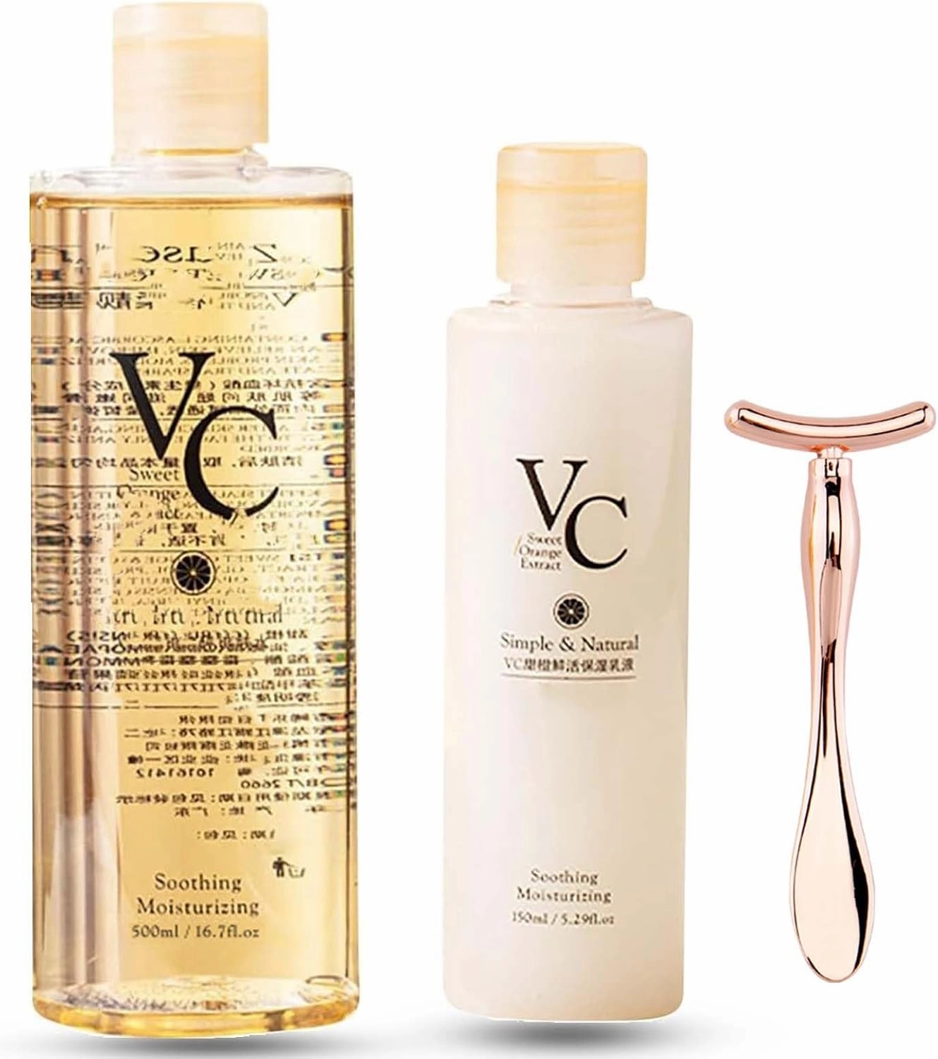 VC Toner & Lotion-New Combination, VC Toner Refreshing Hydrating, Deeply Hydrate and Enhance Skin Elasticity, Easy to Absorb (A)