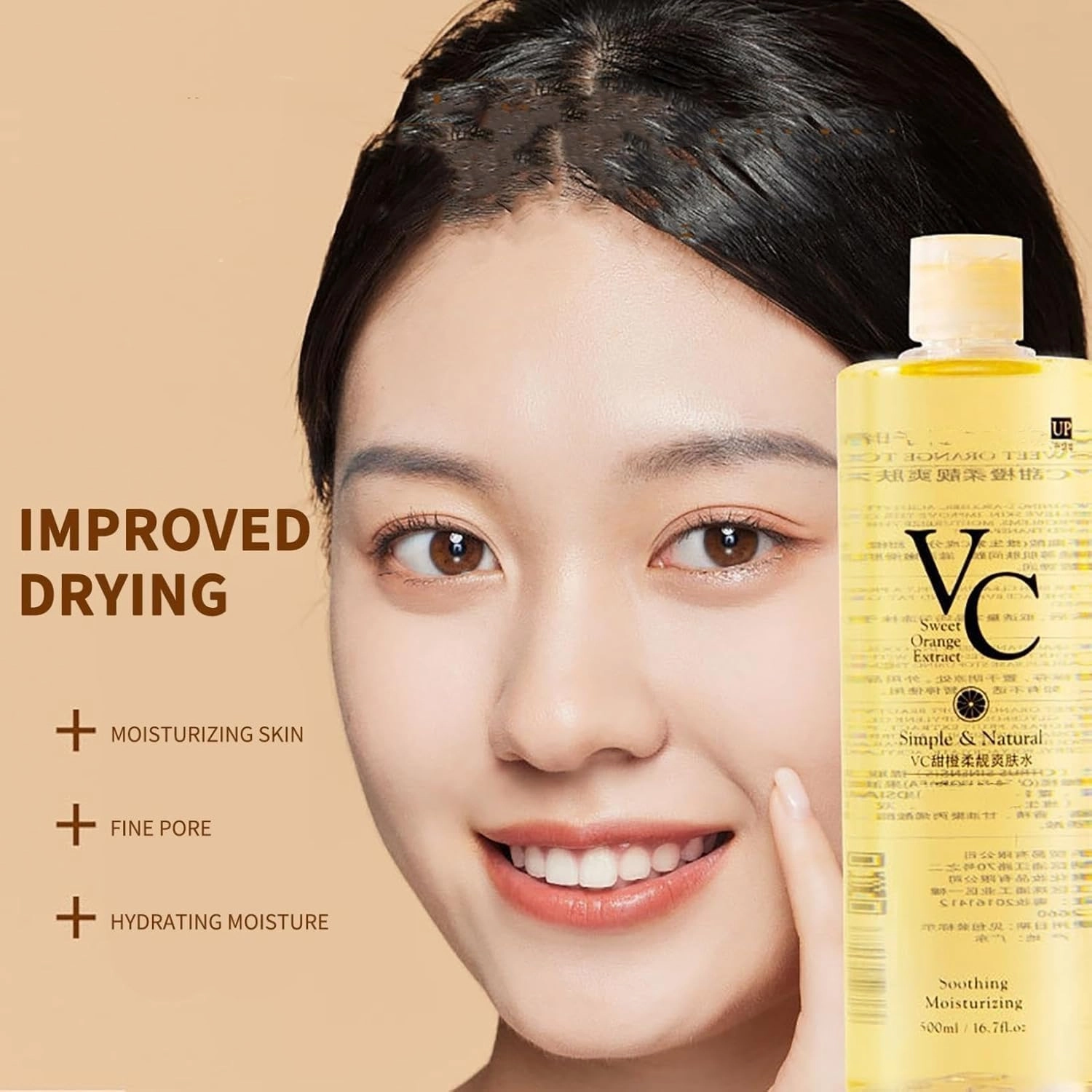 Vc Toner Intensive Brightening, Centella Asiatica Toner, Hyaluronic Acid Toners,Vitamin C Moisturizing Toners, Minimizes Pores & Soothes Dry for All Skin Types (1)