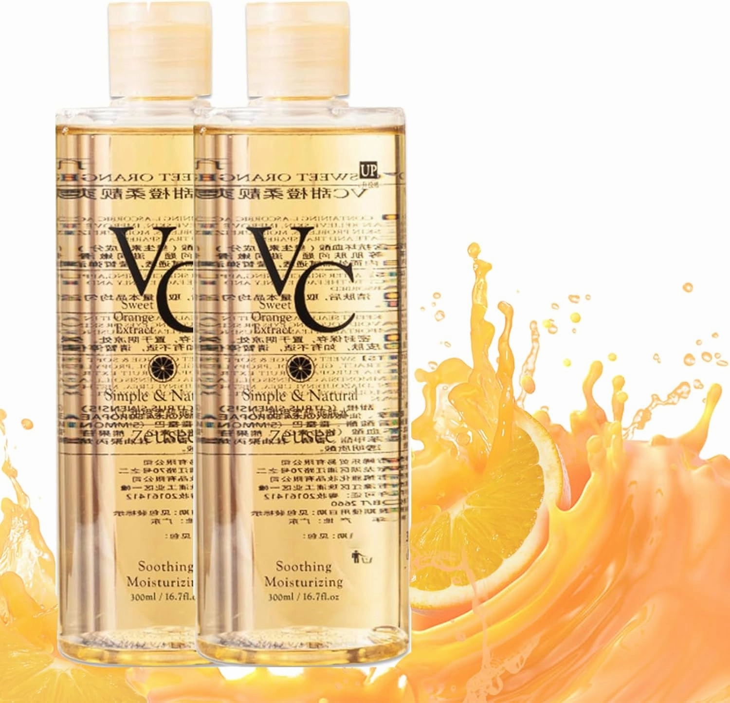 Vc Toner Intensive Brightening, Centella Asiatica Toner, Hyaluronic Acid Toners,Vitamin C Moisturizing Toners, Minimizes Pores & Soothes Dry for All Skin Types (2)