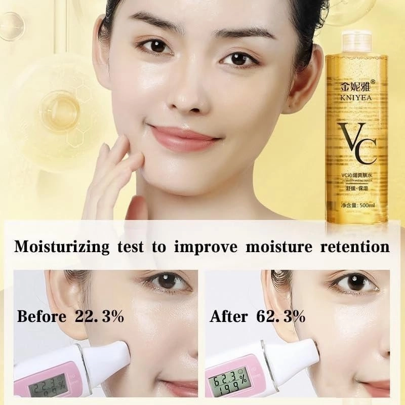 VC Toner Intensive Brightening, VC Toner, Vitamin C Moisturizing Toners, Refreshing Texture Easy to Absorb Leaving Skin Hydrated and Shiny
