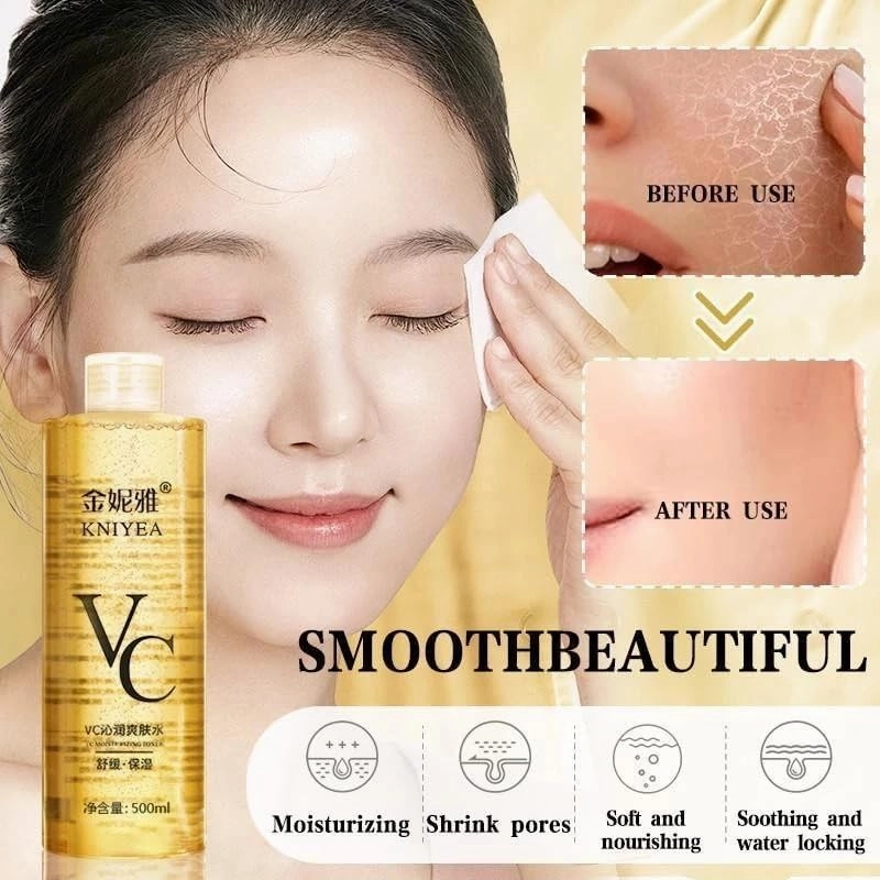 VC Toner Intensive Brightening, VC Toner, Vitamin C Moisturizing Toners, Refreshing Texture Easy to Absorb Leaving Skin Hydrated and Shiny