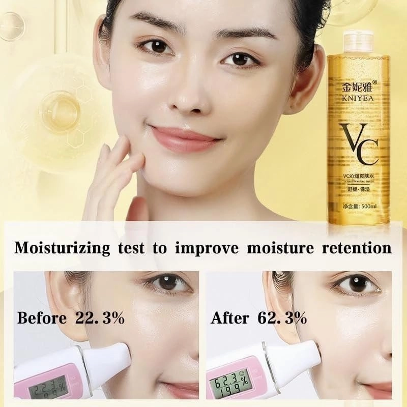 VC Toner Intensive Brightening, Vitamin C Moisturizing Toner, Hydrating Facial Toners with Hyaluronic Acid & Centella Asiatica – Minimizes Pores & Soothes Dry