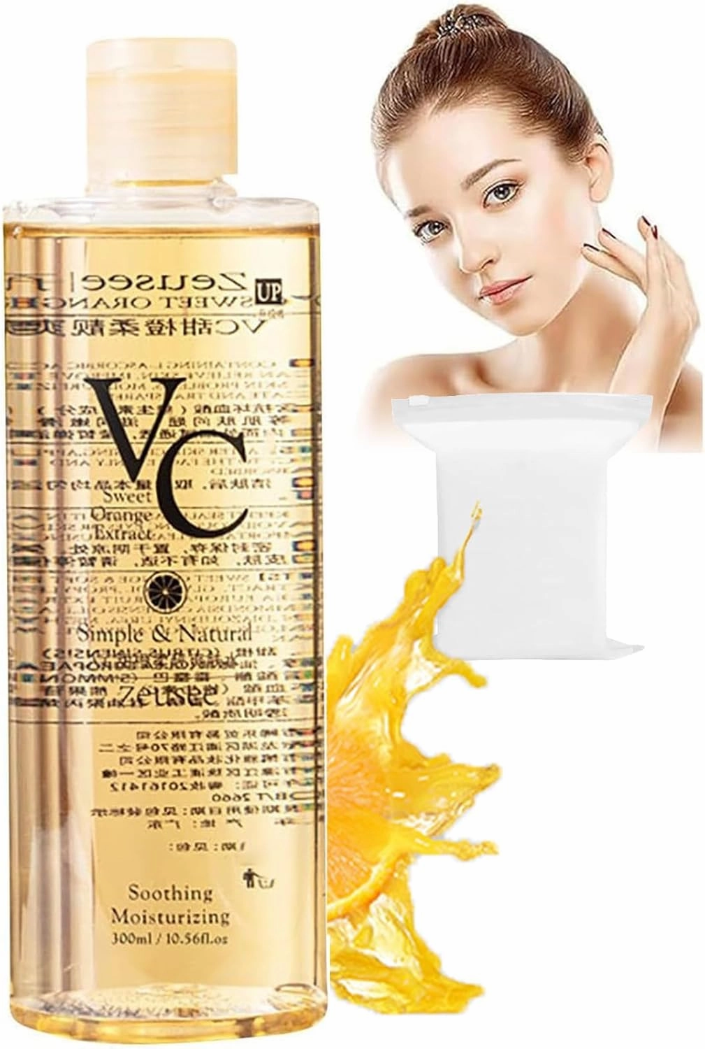VC Toner Intensive Brightening, Vitamin C Moisturizing Toner, VC Toners Refreshing Hydrating, Moisturizing & Soothing Facial 𝐭𝐨𝐧𝐞𝐫, Minimizes Pores & Soothes Dry (1PCS)