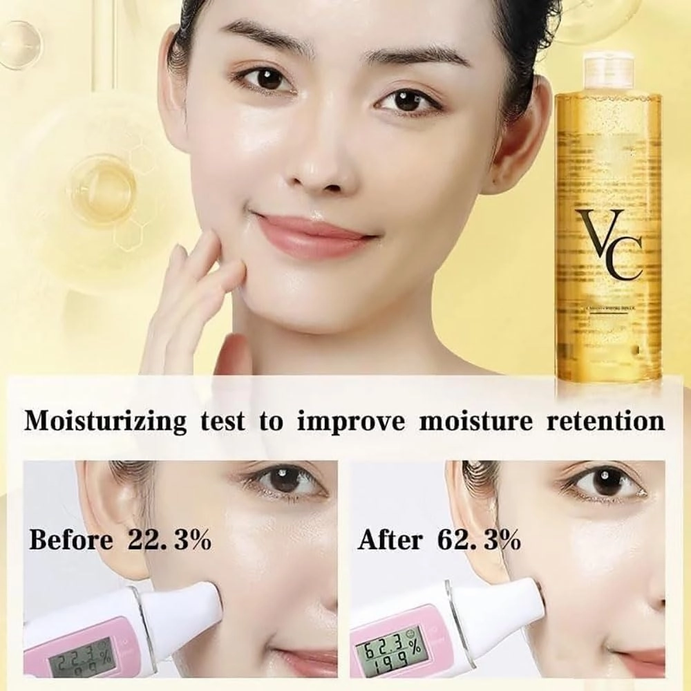 VC Toner Intensive Brightening, Vitamin C Moisturizing Toner, VC Toners Refreshing Hydrating, Moisturizing & Soothing Facial 𝐭𝐨𝐧𝐞𝐫, Minimizes Pores & Soothes Dry (1PCS)