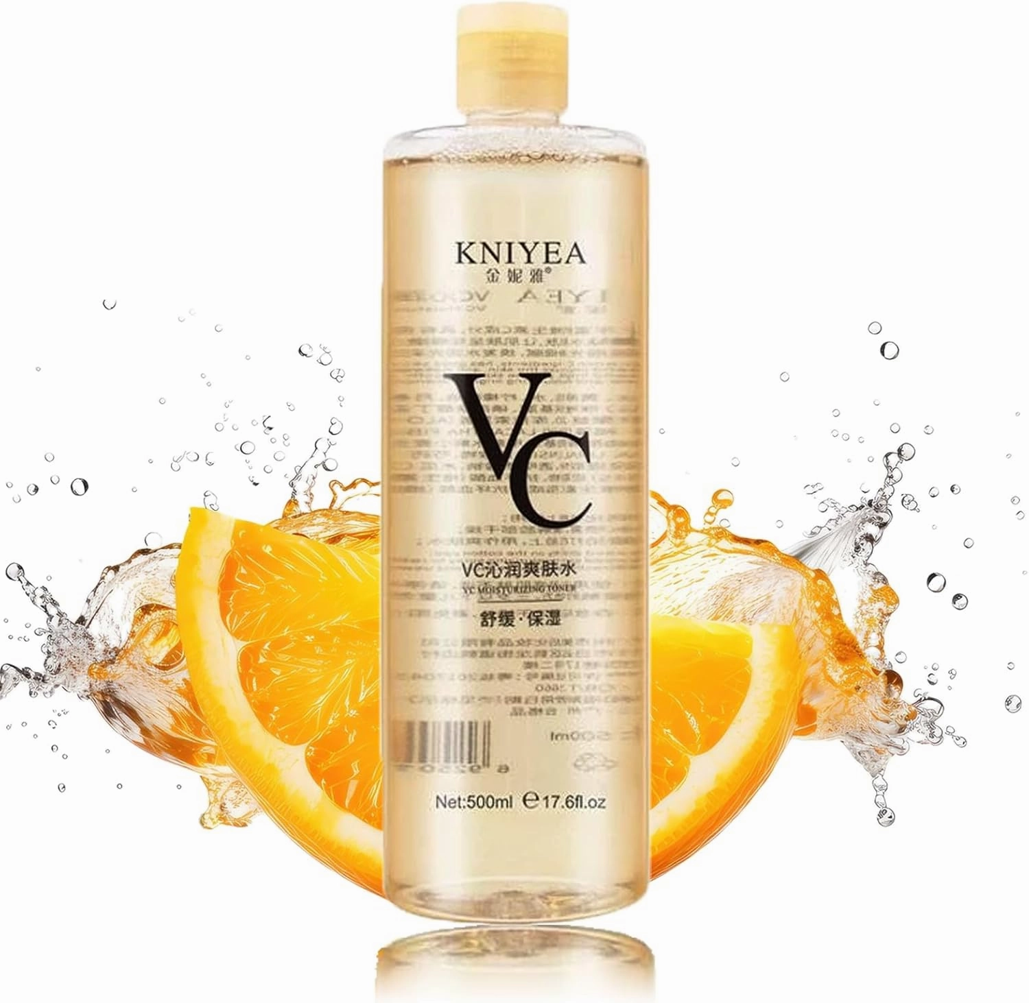 VC Toner Intensive, Vitamin C Moisturizing Toner, 500 ml (17.6 fl oz) – Hydrating Facial Toners with Hyaluronic Acid – Minimizes Pores & Soothes Dry