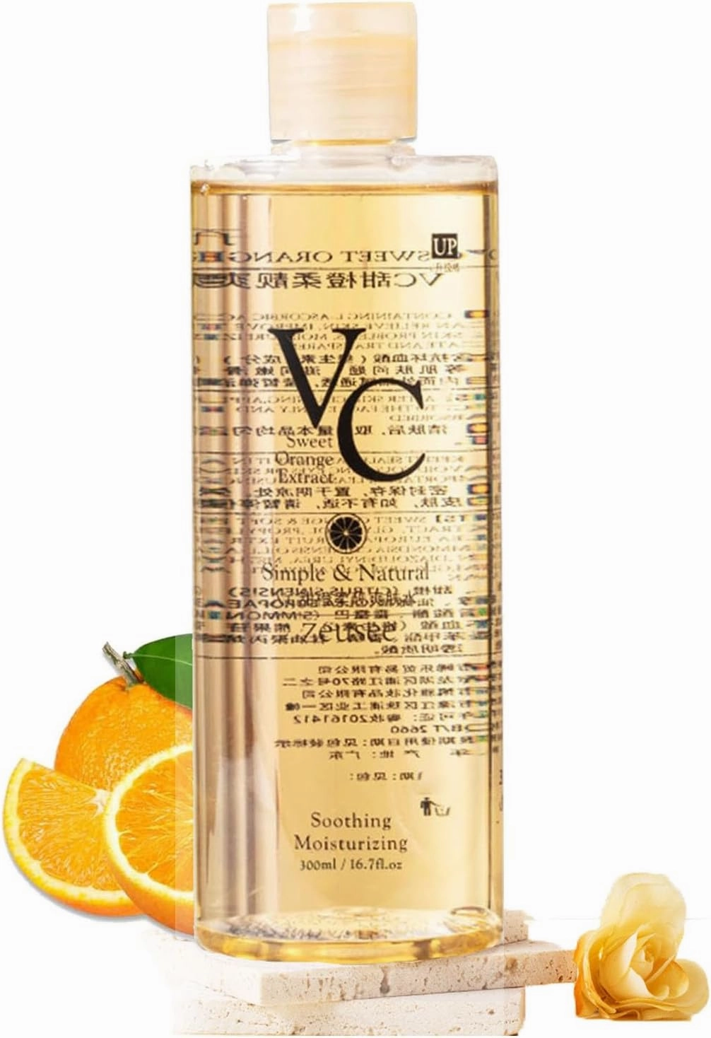 Vc Toner Intensive 𝐖𝐡𝐢𝐭𝐞𝐧𝐢𝐧𝐠, 300ml Vc Toner Moisturizing Vitamin C, Korean Refreshing Water Lotion for All Skin Types, Deeply Hydrate and Enhance Skin Elasticity (300ml)