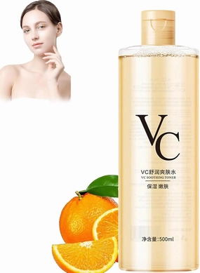 Vc Toner Refreshing Hydrating 500ml, VC Toner Intensive Brightening, Refreshing Texture Easy to Absorb Leaving Skin Hydrated and Shiny, Deeply Hydrate, for All Skin Types (1pc)