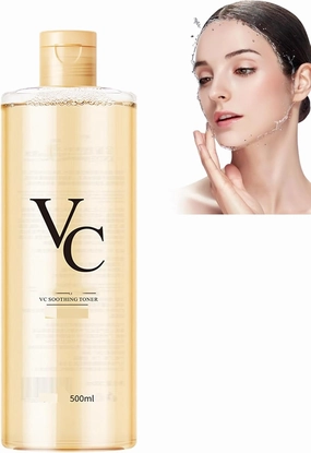 Vc Toner Refreshing Hydrating 500ml, Vc Toner Korean, Vitamin C MoisturizingToner, Refreshing Texture Easy to Absorb Leaving Skin Hydrated and Shiny (1)