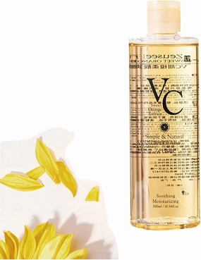 VC Toner Refreshing, Vitamin C Toner, Enhance Skin Elasticity, Deep Moisturing, Easy to Absorb, Refreshing Water Lotion for All Skin Types, Leaving Skin Hydrated and Shiny (300ml)
