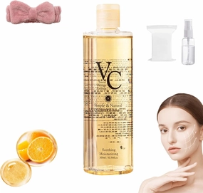Vc Toner,Vc Toner Face,300ml Hydrating & Brightening Facial Essences Deeply Hydrate,Enhance Skin Elasticity, Refreshing Texture Easy to Absorb Leaving Skin Hydrated and Shiny (1pcs)