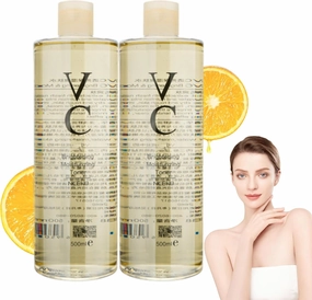 VC Toner, VC Toner Korean, Intensive Brightening, Vitamin C Moisturizing Toners 500 Ml–Hydrating Toners with Hyaluronic Acid & Centella Asiatica–Minimizes Pores, Soothes Dry, Deeply Hydrate (500ML*2)