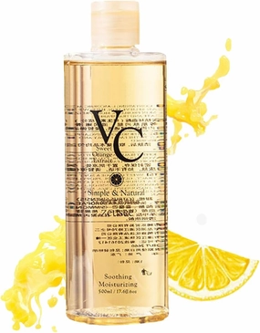 VC Toner, Vitamin C Moisturizing Toner, Refreshing Texture Easy to Absorb Leaving Skin Hydrated and Shiny (1pcs-500ml)