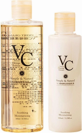 Vc Toner, Vitamin C Skincare Set, Vc Toner and Lotion Moisturizing with Hyaluronic Acid,Deeply Hydrate, Intensive Brightening,Easy to Absorb