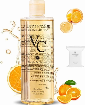 Vc Toner 𝐊𝐨𝐫𝐞𝐚𝐧 500 ml, Vc Toner Vitamin C with 150 ml Serum, Deep Moisturing and Soothing, for Face Skincare