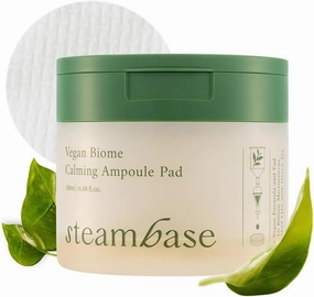 Vegan Biome Calming Ampoule Pads, 70 Sheets | Green Tea Calming Toner Pads | Nourish Soothe Exfoliate Skin Barrier | Hydrate Repair Strengthen | Korean Skin Care, 6.08 fl oz