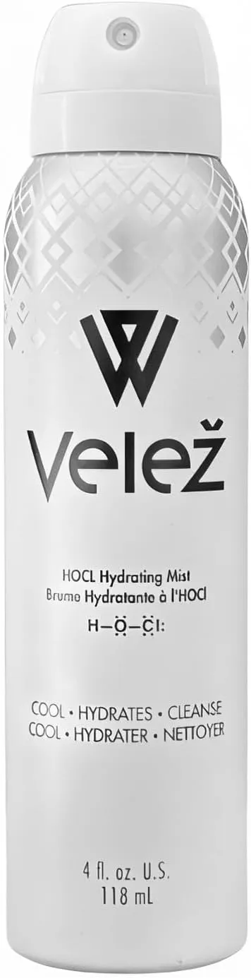 Velež HOCL Hydrating Face Mist, Gentle Facial Spray, Versatile Fusion of Hypochlorous Acid   Pure Water, Refreshes, Soothes & Cleans The Skin, 4 Fl Oz