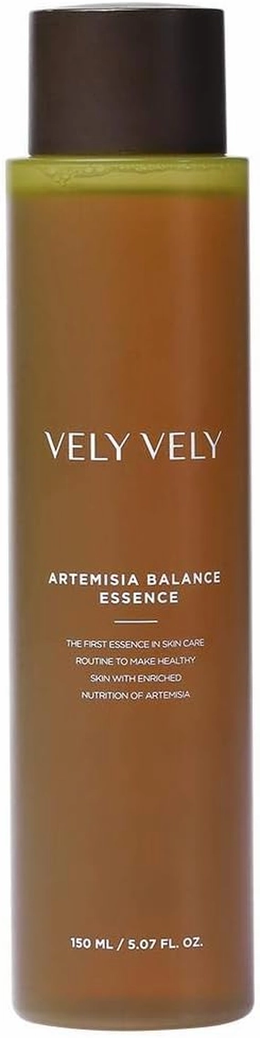 VELY VELY Artemisia Balance Facial Treatment Essence Toner (5.07 fl.oz./150ml) 87% Mugwort Extract Hydrating Soothing Glowing Pore Refining Paraben-Free Hypoallergenic Korean Skin Care