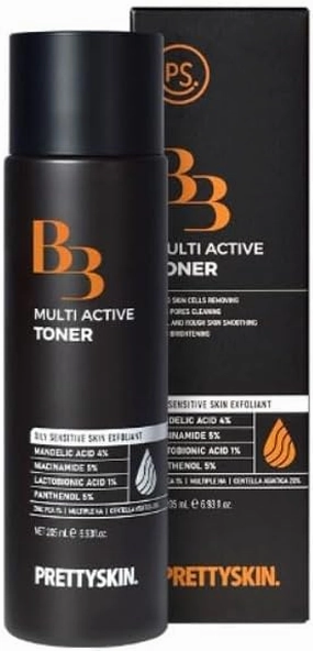 Vitamin B3 Multi Active Face Toner with Niacinamide, Mandelic Acid for Skin Texture Improvement and Hydration 6.93 fl.oz. (205ml)