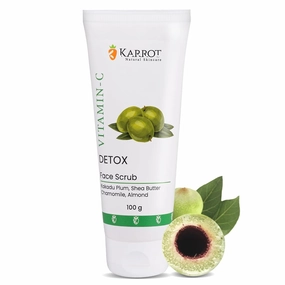 Vitamin C Face Scrub for Glowing Skin, Combats Spots, Evens Tone and Minimizes Pores, Contains Lemons and Kakadu Plum Extracts, For Men and Women, All Skin Types, 100gms