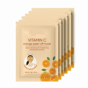 Vitamin C Orange Peel Off Mask For Deep Cleansing, Skin Brightening & Remove Blackheads | Peel Off Mask For Instant Glow, 90gm
