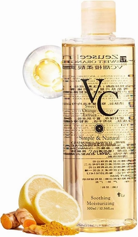 Vitamin C Toner, Vc Toner Korean, Vc T oner Intensive Whitening, Refreshing Texture Easy to Absorb Leaving Skin Hydrated and Shiny (1pcs)