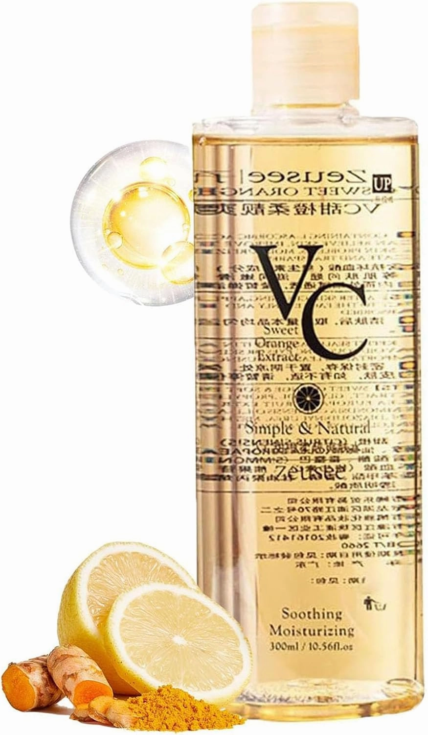 Vitamin C Toner, Vc Toner Korean, Vc T oner Intensive Whitening, Refreshing Texture Easy to Absorb Leaving Skin Hydrated and Shiny (1pcs)