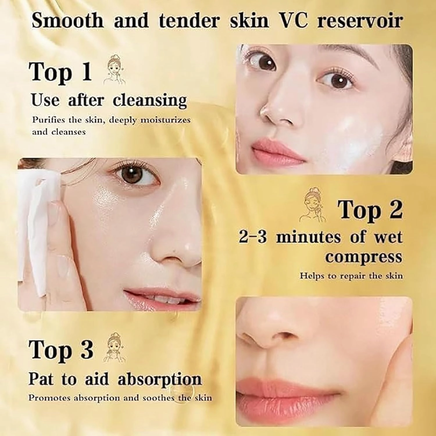 Vitamin C Toner, Vc Toner Korean, Vc T oner Intensive Whitening, Refreshing Texture Easy to Absorb Leaving Skin Hydrated and Shiny (1pcs)