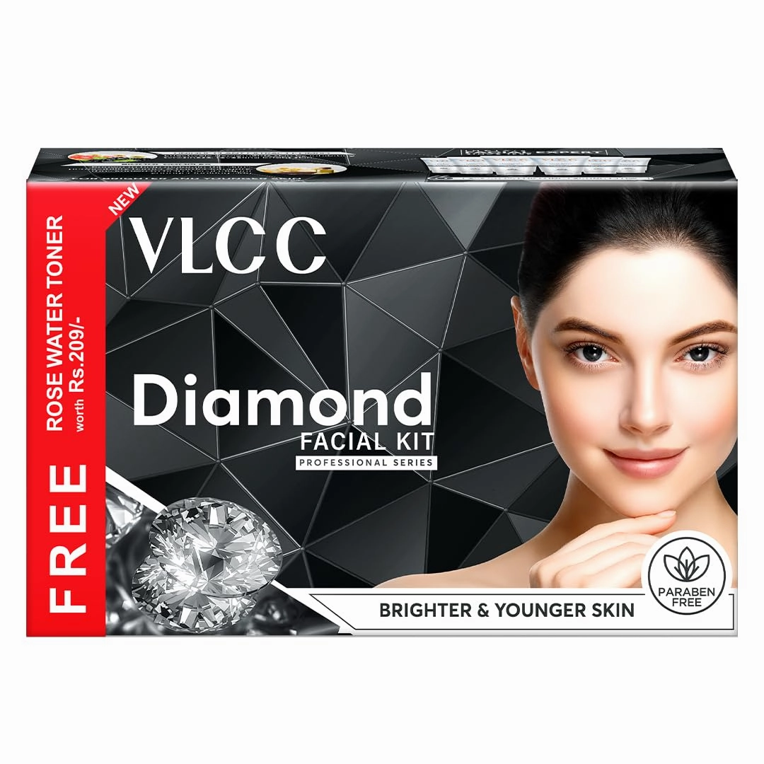 VLCC Diamond Facial Kit   FREE Rose Water Toner | 300gm   100ml