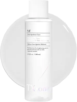 VT COSMETICS TX Toning Facial Toner with Tranexamic Acid, Niacinamide, Glutathione, Hydrating, Refreshing Toner for Dark Spots, Acne Scar, Exfoliating, Sensitive Skin, Korean Skincare, Fragrance-Free