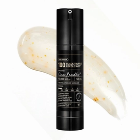VT COSMETICS Black Truffle Reedle Shot 100, Spicule Microneedling Exosome Serum with 24K Gold for Skin Elasticity, Deep Nourishment, Exfoliation & Smooth Glass Skin, Korean Skin Booster, 1.69 fl oz