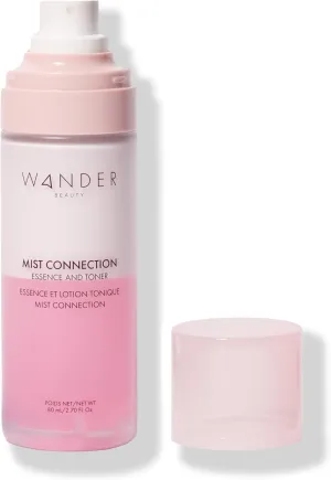 Wander Beauty Mist Connection Essence and Toner - 8-in-1 pH Balancing & Hydrating Facial Mist - Glowy Skin Care with Niacinamide, Hyaluronic Acid, Evening Primrose & Avocado - Alcohol-Free - 2.7 fl oz