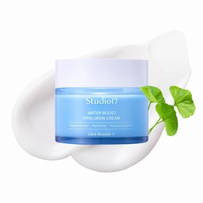 Waterboost Hyaluronic Acid Cream 2.7 fl.oz. Korean Face Moisturizer with Cera-Booster V(Centella Asiatica) for Better Soothing Effect. Oat and Panthenol Included for Full Moisturizing