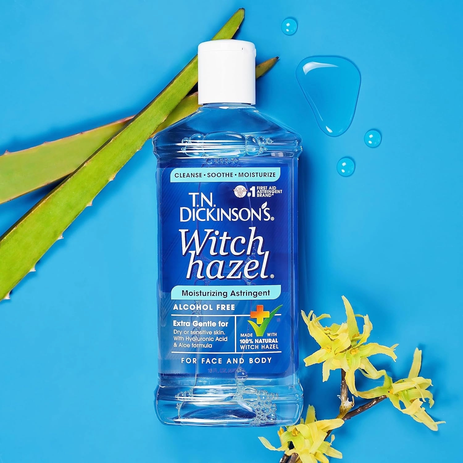 Witch Hazel Alcohol-Free Moisturizing Astringent, Made with 100% Natural Witch Hazel 16 Oz