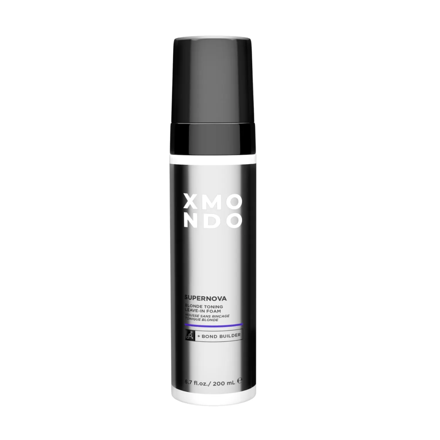 XMONDO Hair Supernova Blonde Toning Leave-In Foam, Vegan Formula Hair Toner Foam for Reducing Brassy and Yellow Tones on Blonde, Highlighted, and Gray Hair Colors, 6.7 Fl. Oz