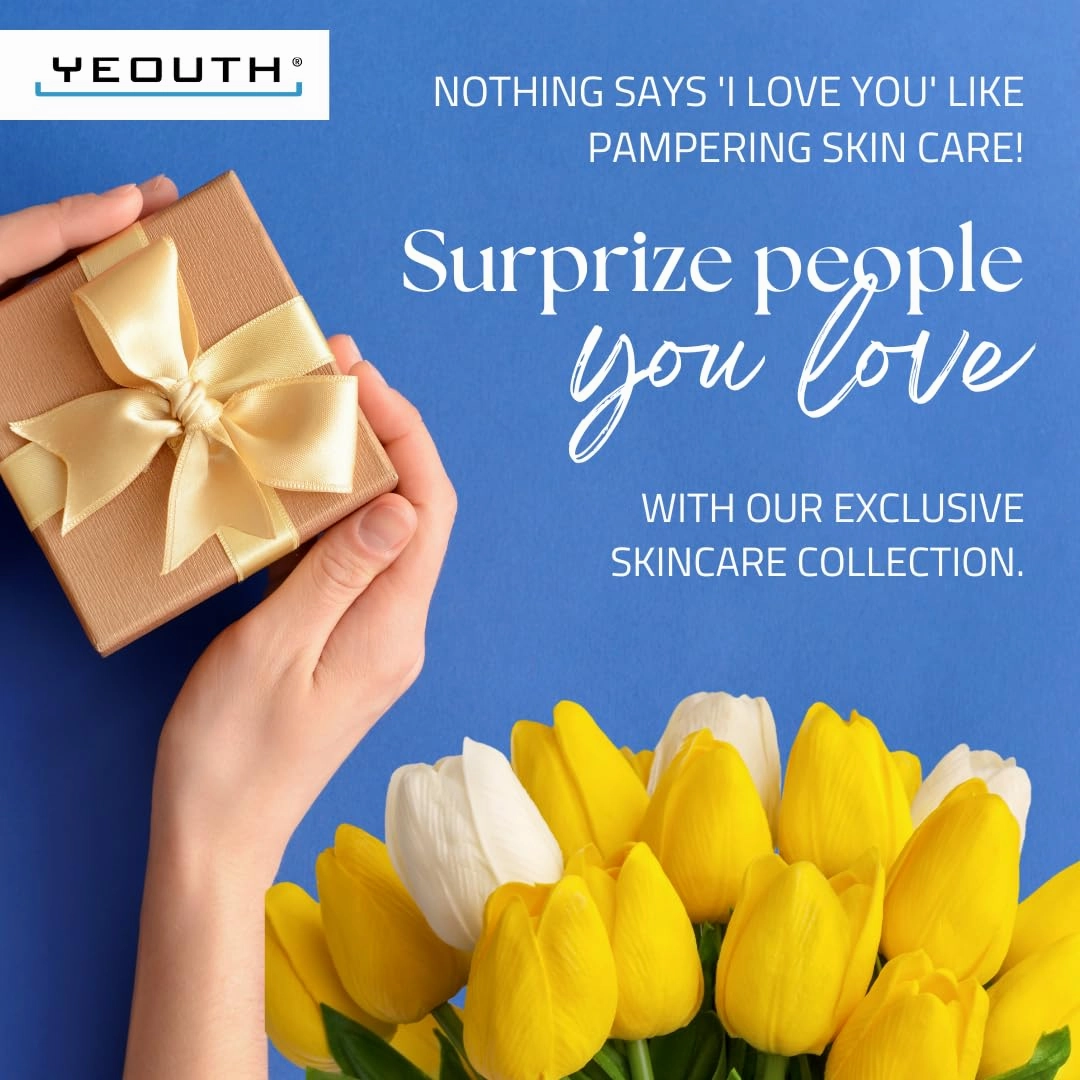 YEOUTH Skin Care Set: Hyaluronic Acid Serum with Vitamin C, Face Toner, Face Moisturizer, Skincare Gift Set for Hydrating and Smooth Looking Skin, Self Care 3-Piece