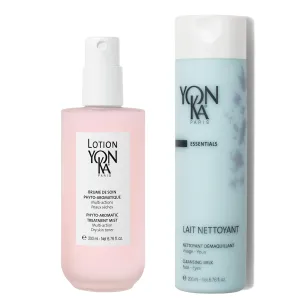 Yon-Ka Lait Nettoyant Cleanser and Lotion PS Toner Set, Gentle Milk Cleanser & Makeup Remover, Toner for Dry or Sensitive Skin