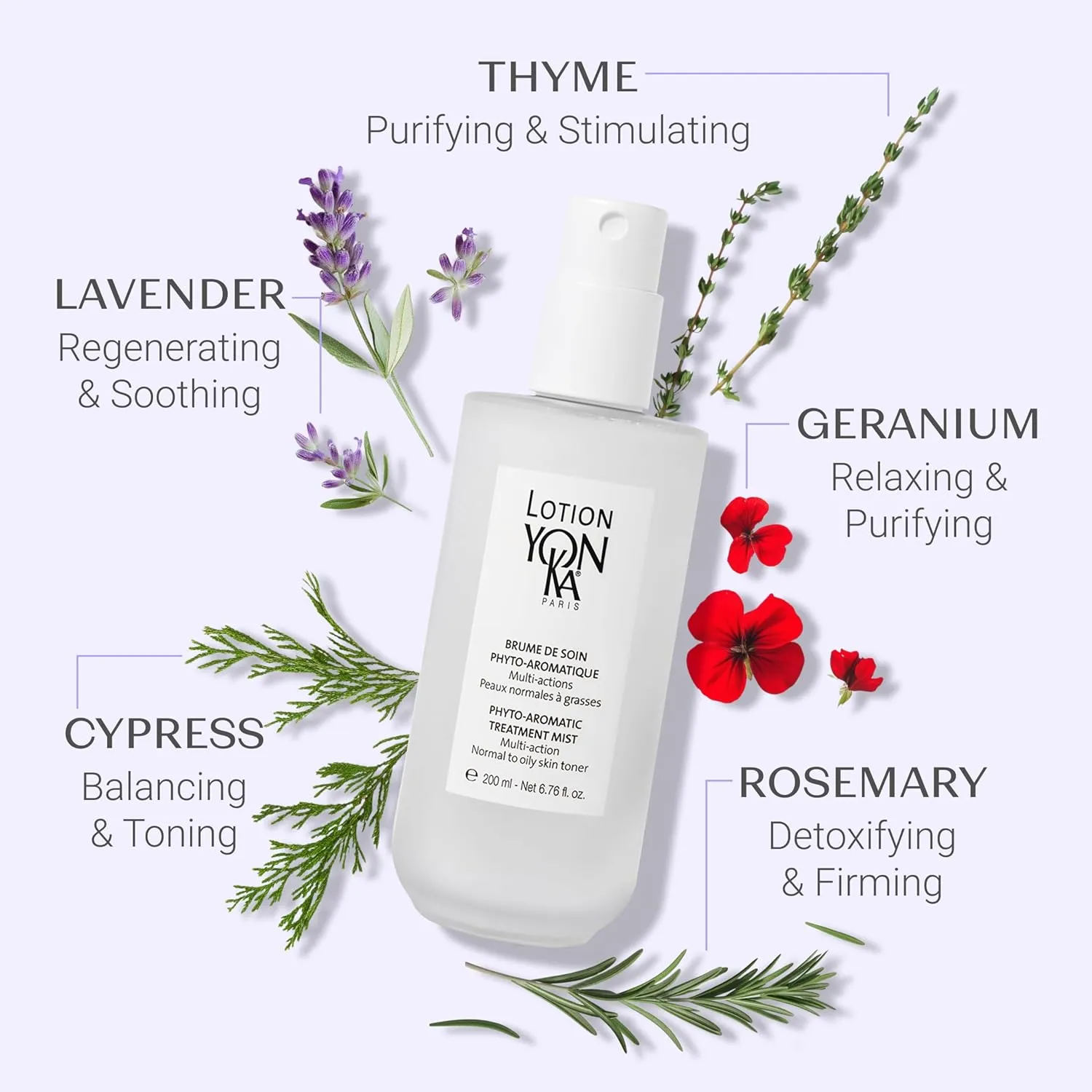 Yon-Ka Lotion PNG Hydrating Face Toner (Oily & Normal Skin) Daily Purifying Face Mist, Refreshing Natural Skin Toner with Essential Oils, Alcohol-Free and Paraben-Free (6.7 oz)