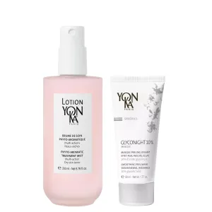 Yonka Hydrating and Repairing Skincare Set, Lotion PS Toner for Dry or Sensitive Skin and Glyconight Peel Mask for Skin Renewal, Wrinkles and Pore Reduction